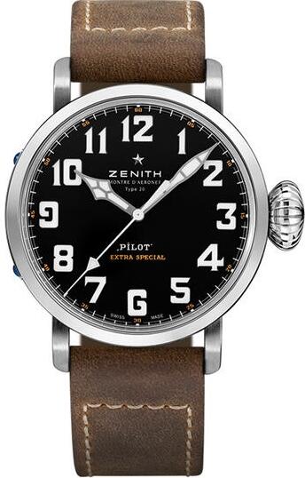 Replica Watch Zenith Pilot Montre D'Aeronef Type 20 03.2430.3000/21.C738 Stainless Steel - Leather Bracelet